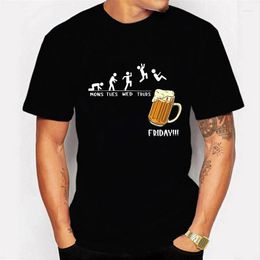 Men's T Shirts Short Sleeve T-Shirt Summer Funny Graohic Black Beer Collection Fashion Casual Crew Neck Top Equation Formula Street Trend