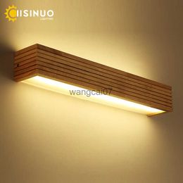 Wall Lamps Nordic LED Wooden Wall Sconce Fixture Indoor Wall Mounted Lamp Up and Down Wall Lamp for Bedroom Living Room Bathroom Decoration HKD230814