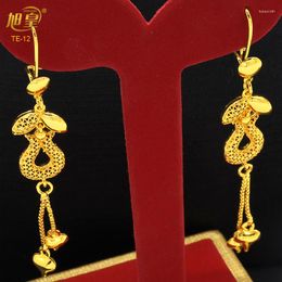 Dangle Earrings 24k Gold Plated Drop Earring Banquet Party Gifts Ear Hook African Charm Long Tassels Jewellery Wholesale Designer