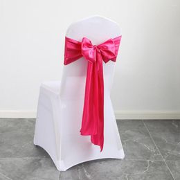 Chair Covers 10PC Colourful Wedding Spandex Sash Butterfly Style Satin Bow Tie Lycra Fit All Chairs El Party