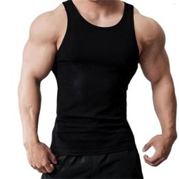 Men's Tank Tops Men Fitness Modal Full Stretch Solid Vest Male Cool Summer Casual Sleeveless Slim Sports Gym Undershirt 3 Colours