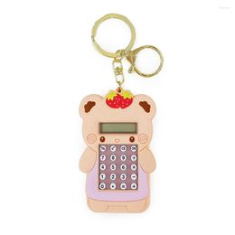 Keychains Calculator 2 In 1 Keychain Electronic Pocket With Key Ring For Children Students School Supplies Decor