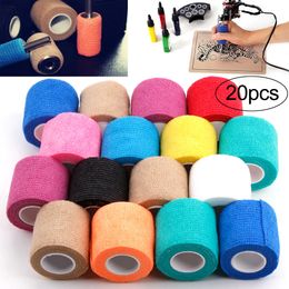 Other Tattoo Supplies 161020Pcs Tattoo Bandage Disposable Sport Wrap Tape Self Adhesive Elastic Bandage Tape Tattoo Permanent Make up Accessories 230814