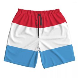 Men's Shorts Mens Swimwear Swim Trunks Beach Board Swimsuits Running Sports Surffing Luxembourg Flag Quick Dry