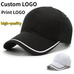 Ball Caps Custom Logo Baseball Cap Spring Summer Leisure Sports Men And Women Outdoor Metal Adjustment Buckle Shade Hip-hop Hat