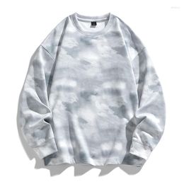 Men's Hoodies Autumn Oversize Tie-Dye Printed Men Baggy Sweatshirts Fashion Korean Streetwear Pullovers Tops Clothing Male Plus Size