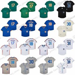 1969 Michael Conforto Vintage Baseball Jerseys Keith Hernandez Darryl Strawberry Mike Piazza Noah Syndergaard Tom Seaver Stitched Jersey