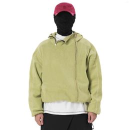 Men's Hoodies Designer Model Trendy Unique Three-Color Bright Line Loose 470G Polar Fleece Zipper Hooded Sweater Coat