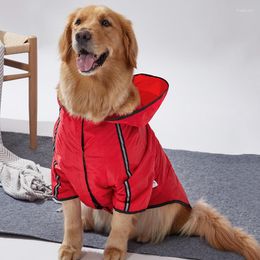 Dog Apparel Pet Raincoat Candy-Colored Reflective Poncho Windproof And Rainproof Hooded Wholesale