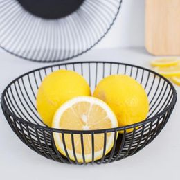 Storage Baskets Nordic Creative Minimalist Fruit Basket Living Room Drain Home Iron Vegetable Bowl