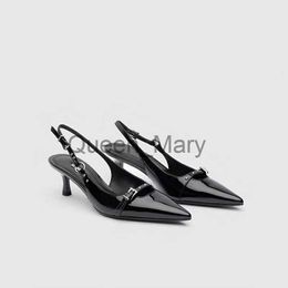 Dress Shoes 2023 Summer High Heel Sandals Buckle Punk Style Stiletto Pointed Toe Sexy Fashion Women's Shoes Luxury Sandals Women Designers J230815