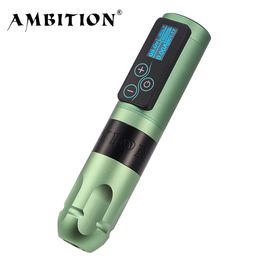 Tattoo Machine Ambition Vibe Wireless Pen Kit Powerful Brushless Motor with Touch Screen Battery Capacity 2400mAh forTattooworks 230814