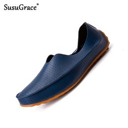 Dress Shoes Susugrace Casual Men Loafers Microfiber Leather Driving for Summer Breathable Light Male Mocasines De Hombre 230814