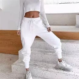 Women's Pants 2023 Drawstring Waist Cargo Sports Women Elastic Cuff Sport Trousers Joggers Streetwear Leisure MT176