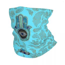 Scarves Hamsa Hand Of Fatima Bandana Neck Gaiter Printed Balaclavas Wrap Scarf Multifunctional Headwear Hiking For Men Women Adult