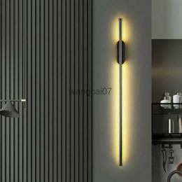 Wall Lamps Nordic Simple long led wall lamp Fixture Wall Sconce living room sofa TV bedroom bedside lamp indoor reading wall lamp HKD230814