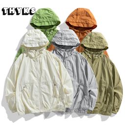 Men s Jackets Summer Quick Drying Jacket Men UPF50 Sun Protection Thin Hooded Outdoor Korean Style Breathable Outerwear Couple Coat 230814