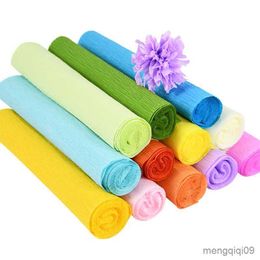 Gift Wrap 250x50cm/250*25cm Crepe Paper Roll DIY Flower Gift Wrapping Fold Paper Handmade Craft Origami Crinkled Crepe Paper Multi Colour R230814