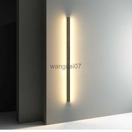 Wall Lamps Minimalist Creative Long Wall Lamp ModernLED Wall Lamp Living Room Bedside Aluminium Wall light Ligting Sconce HKD230814