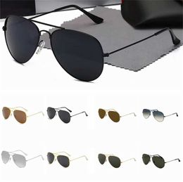 2024 Sun raiebanity Fashion Glasses Classic Brand Vintage Sale Luxury Designer Pilot Sunglasses For Metal Mens Frame UV400 Men Women sunglass With Box 3LSC