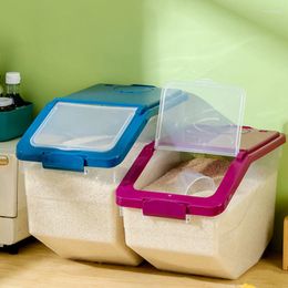 Storage Bottles 10kg Rice Box Insect-Proof Moisture-Proof Grain Sealed Jar Cereal Bucket Pet Food Container Dispenser