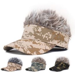 2023 New outdoor sports Wig camouflage baseball cap male ins street trend duck tongue sw89