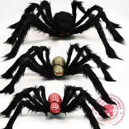 Other Event Party Supplies 1/2PCS 75cm Halloween Spider Decoration Props Simulation Plush Spider Room Layout Holiday Props Trick Toy Wholesale 230812