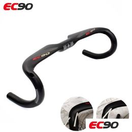 Bike Handlebars Components Components Ec90 Fl Carbon Bicycle Handlebar Road Stem Handle Playing Ud Matte 400/420/440Mm Drop Deliver Dhgzr