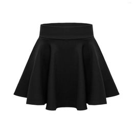 Skirts Women's Basic Versatile Stretchy Flared Casual Mini Skater Skirt With Shorts