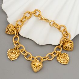 Charm Bracelets Bracelet Chain Star Heart Cute Girls Trendy Gold Color Women Bangle MultiElement Pendant Simple Jewelry Gifts 230814