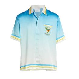 Casablanca shirts Tennis Club loose fitting men's and women's trendy short sleeved shirt casablanc