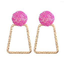 Dangle Earrings Drop For Women Fashion Jewelry Shiny Sequins American Large Circle Pendant Girl Party Accessories