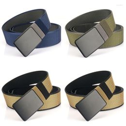 Belts 1pc Gentlemen Thick Tightly Woven Nylon Durable Strong Capacity Waistbands Rotatable Buckle Design High Quality