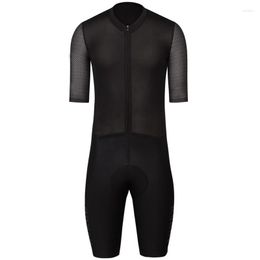 Racing Sets Cycling Skinsuit Summer Cycle Bodysuit MTB Whole Black Bikespeedsuit With 9d Gel Pad CoolMax Tuta In Silicone