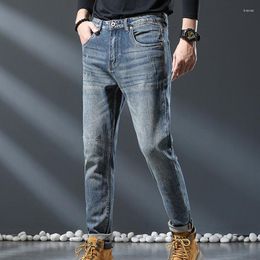 Men's Jeans Denim Pants Stretch Nostalgic Plus Size Classic Autumn And Winter Brand Simple Big Long