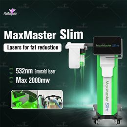 New Weight Loss Product 532nm Emerald Laser Luxmaster Green Light Machine Body Shaping Fat Removal Device 2 Years Warranty Skin Tightening with FDA Salon Use