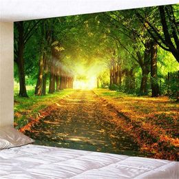 Tapestries Home Decor Forest Maple Leaf Red Leaves Tapestry Landscape for Room Decor Wall Blanket Curtain for Bedroom Decoration