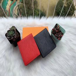 New Card bag billfold High quality pattern women Water ripple wallet men pures high-end wallet black white red V2130253S