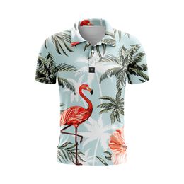 Men's Polos Summer Men Golf Polo Shirts Floral Casual Print Fashion Tops Short Sleeve T-Shirt Quick Dry Breathable Polos Shirt Clothing 230814