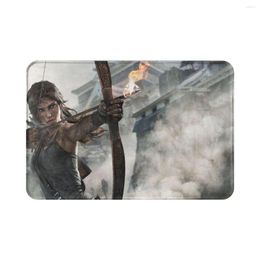 Carpets Tomb Raider Game Bathroom Non-Slip Carpet Lara Croft Bedroom Mat Welcome Doormat Home Decoration Rug