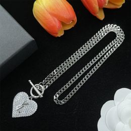 Letter Necklace Bracelet Set With Box Designer Lover Womens Necklaces Men Bracelet Silver Diamond Lady Luxury Jewelry Set