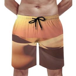 Men's Shorts Adventure Desert Board Sunset Print Funny Beach Short Pants Males Design Sports Quick Drying Trunks Gift