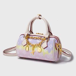 Evening Bags Female Famous Designer Small Portable Shoulder Handbag Printed Colourful Chain Cosmetic Mini Corssbody Bag For Women 230814