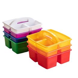 Rainbow Multifunctional Portable Split Storage Basket Tool Box Desk Accessories 23.5*21.5*13CM