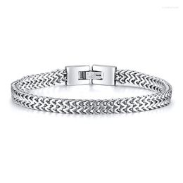 Link Bracelets Austyn 2023 Double Rope Chain Mens Stainless Steel Bracelet Men Cuff Friendship Jewellery