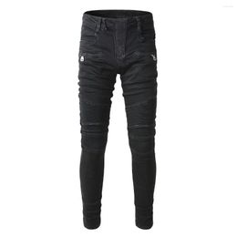Men's Jeans Men Fashion Denim Pants Skinny Long Trousers High Waist Hip Hop Punk Slim-Fit Casual Streetwear Pencil