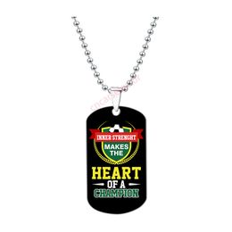 Collectibles soccer sports necklace dog tags high quality stainless steel precision machining CNC production metal processing Colour printing