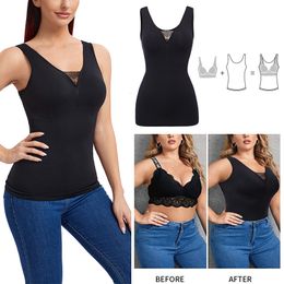 Women's Shapers Womens Shapewear Cami Shapewear Tank Tops For Women Cami Shaper with Built in Bra Tummy Control Body Shaper Slimming Camisole 230812