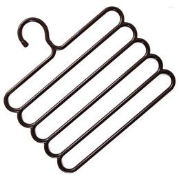 Hangers Pants Holders For Trousers Towels Clothes Apparel Five-layer Space Saving (brown)