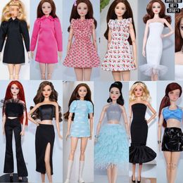 Dolls 16 Doll Outfits Set for Barbie Clothes for Barbie Doll Dress FR ST TShirt Tank Top Skirt Pants 11.5" Dolls Accessories Toys 230814